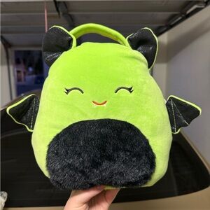 Squishmallows Leap the Bat Halloween Trick or Treat Pail Green